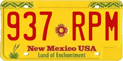 NM license plate 937RPM