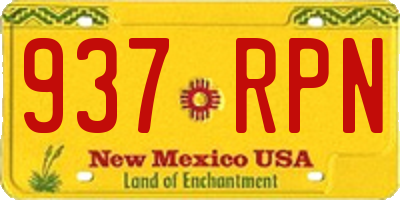 NM license plate 937RPN