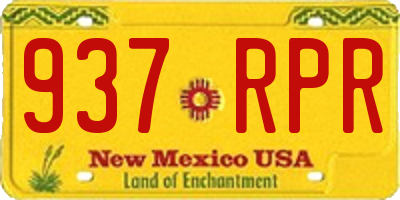 NM license plate 937RPR