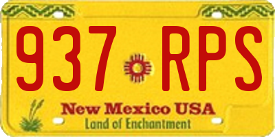 NM license plate 937RPS