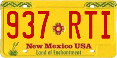 NM license plate 937RTI
