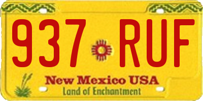 NM license plate 937RUF