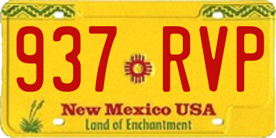 NM license plate 937RVP