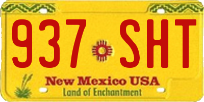 NM license plate 937SHT