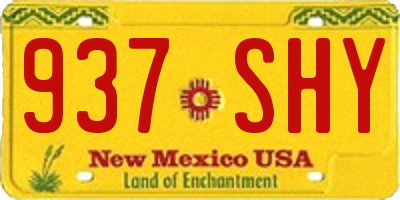 NM license plate 937SHY