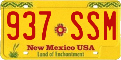 NM license plate 937SSM