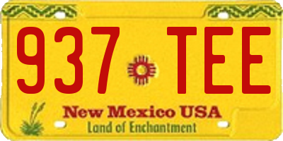 NM license plate 937TEE