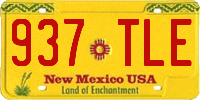 NM license plate 937TLE