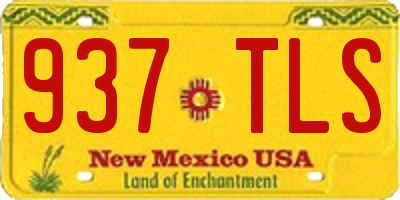 NM license plate 937TLS