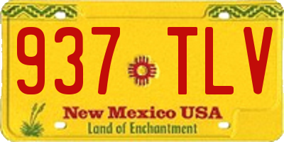 NM license plate 937TLV