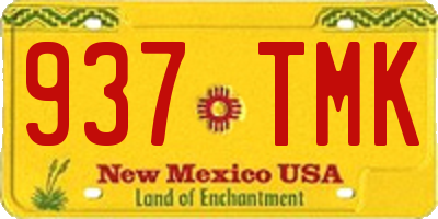 NM license plate 937TMK