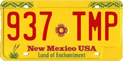 NM license plate 937TMP
