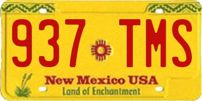 NM license plate 937TMS