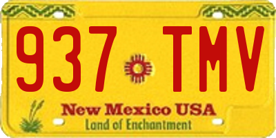 NM license plate 937TMV