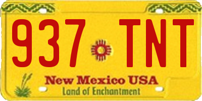 NM license plate 937TNT