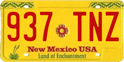 NM license plate 937TNZ