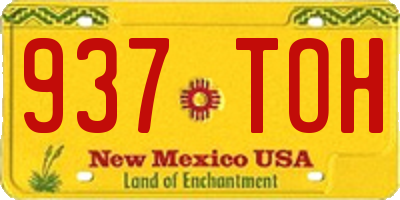 NM license plate 937TOH