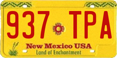 NM license plate 937TPA