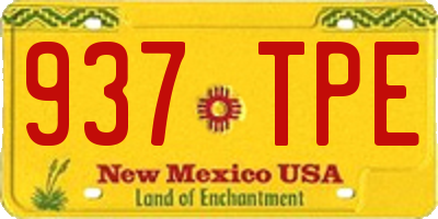 NM license plate 937TPE
