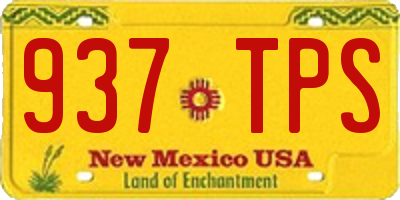 NM license plate 937TPS