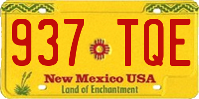 NM license plate 937TQE