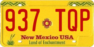 NM license plate 937TQP