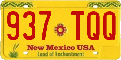 NM license plate 937TQQ