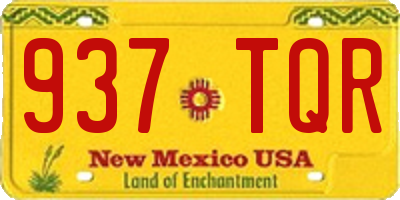 NM license plate 937TQR