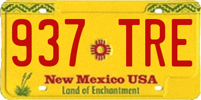 NM license plate 937TRE