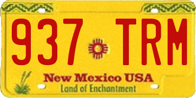 NM license plate 937TRM