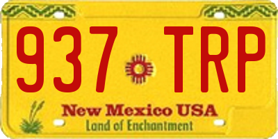 NM license plate 937TRP