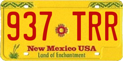 NM license plate 937TRR