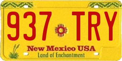 NM license plate 937TRY