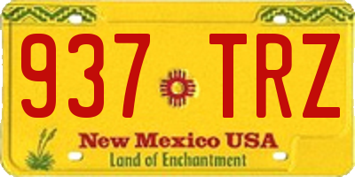NM license plate 937TRZ