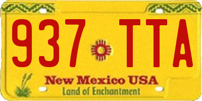 NM license plate 937TTA