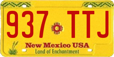 NM license plate 937TTJ