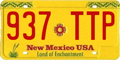 NM license plate 937TTP