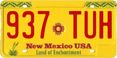 NM license plate 937TUH