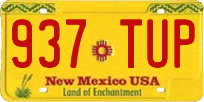 NM license plate 937TUP