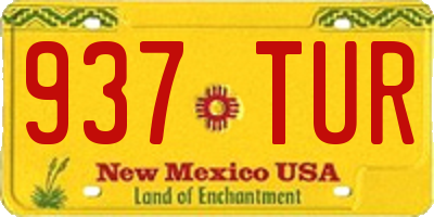 NM license plate 937TUR