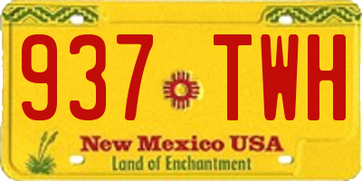 NM license plate 937TWH