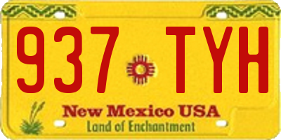 NM license plate 937TYH