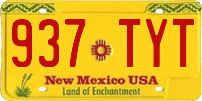 NM license plate 937TYT