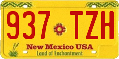 NM license plate 937TZH