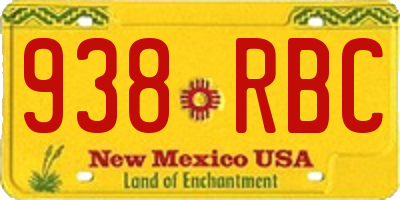 NM license plate 938RBC
