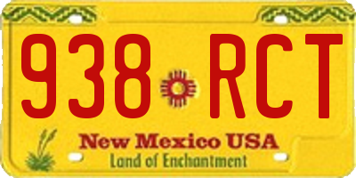 NM license plate 938RCT