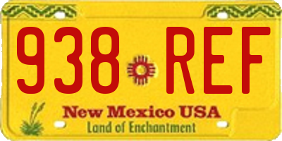 NM license plate 938REF