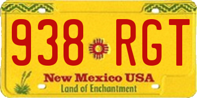 NM license plate 938RGT