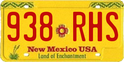 NM license plate 938RHS