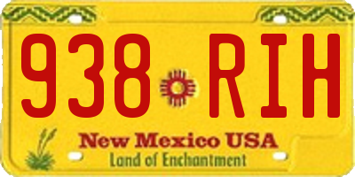 NM license plate 938RIH